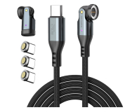 4smarts Kabel USB-C 540° Magnetyczny GravityCord 240W 1.8m czarny - 1535852 - zdjęcie 1